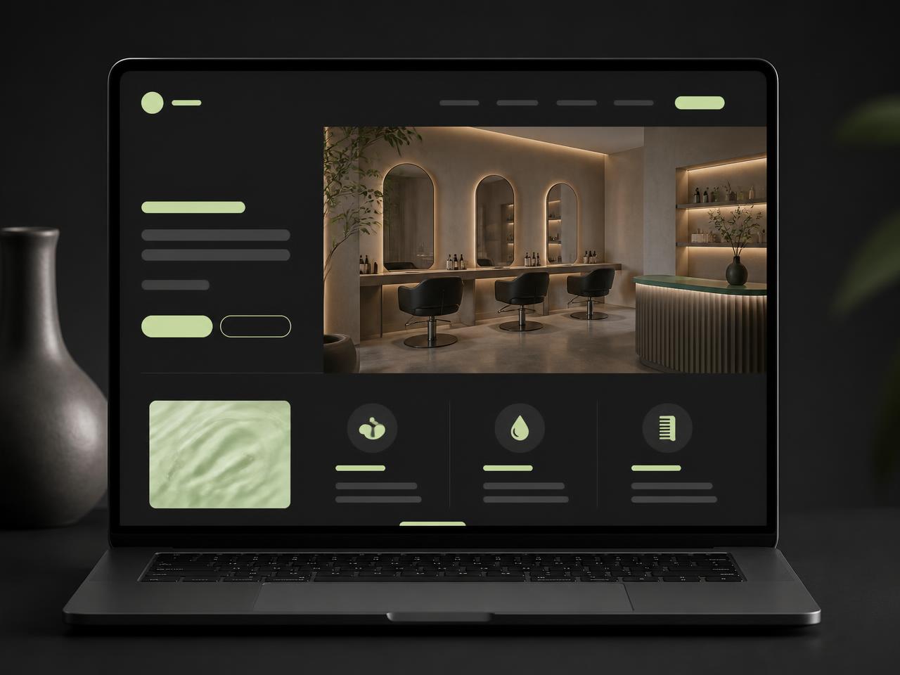 Beauty salon website concept designed by Kinetic