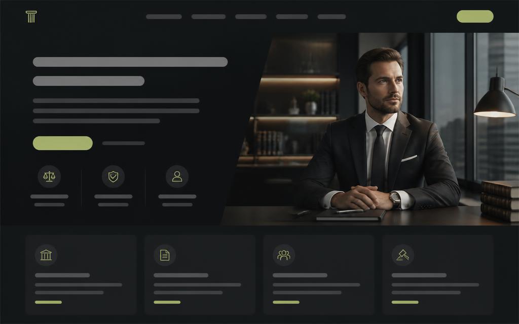 Elegant website concept for a legal consultant